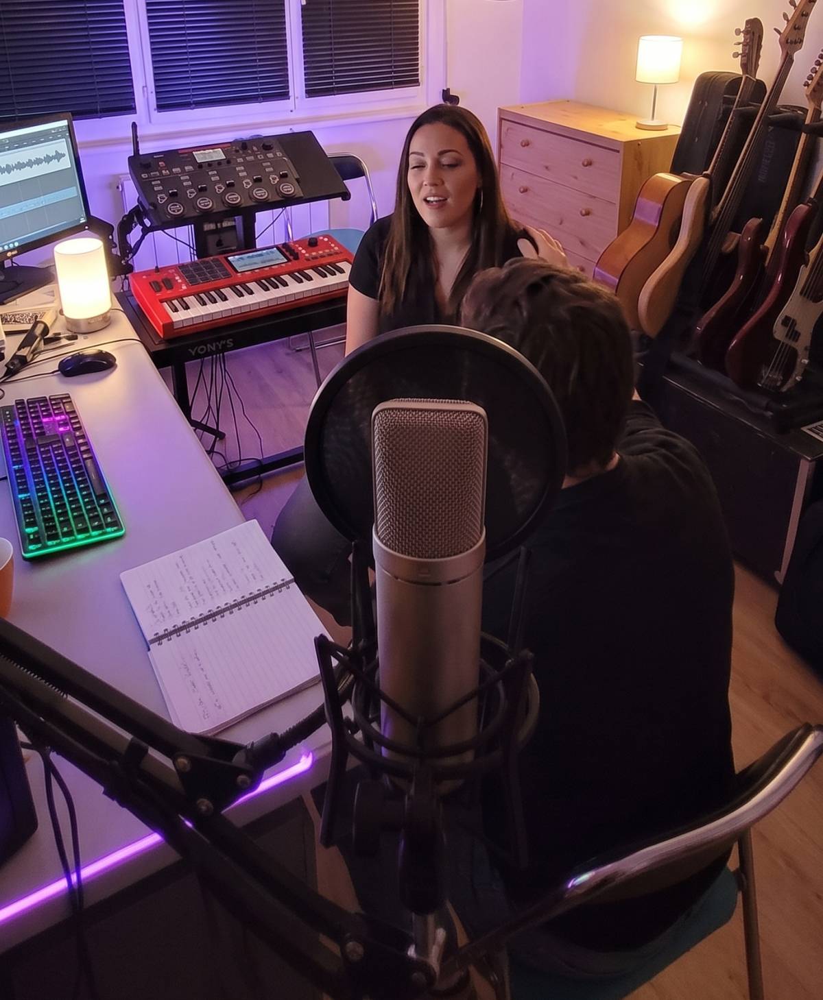 Cours de chant près de Marchiennes dans le studio de David Blanchet à Hornaing